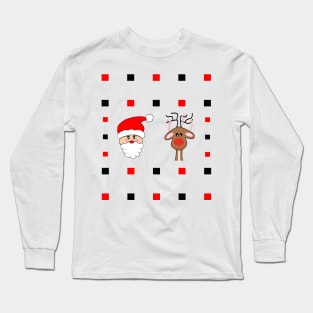 Santa And His Reindeer Long Sleeve T-Shirt